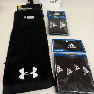 NEW Under Armour Undeniable Black Football towel velcro w tags,UA football new